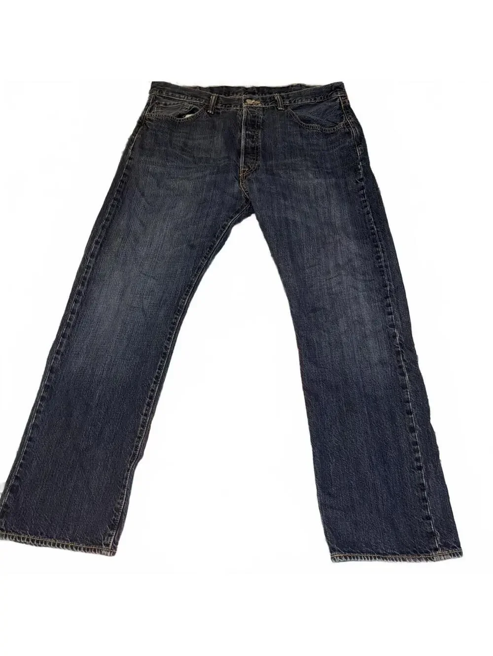 Levi's 501 Button Fly Mens 38 x 30 Straight Leg Jeans Blue Denim Work / Casual